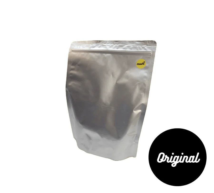 Musht Original Bulk with a prepared drink